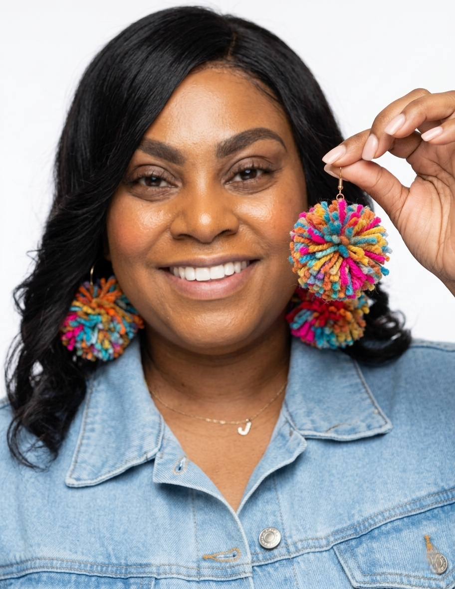 Pom Pom Earrings